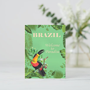 Brasilien Travel Poster, Toucan Vykort