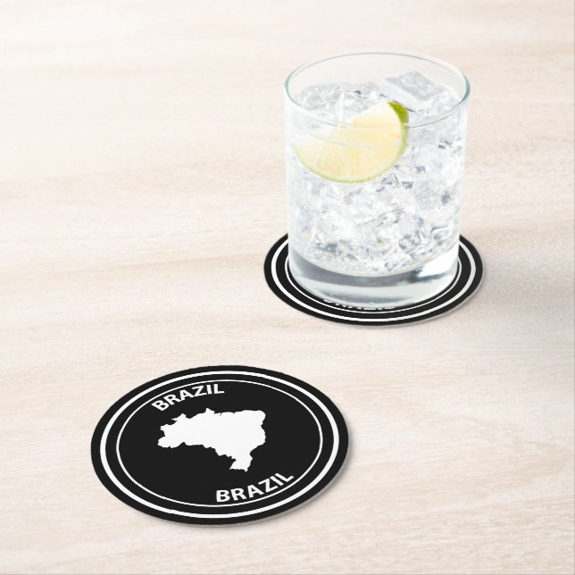 Brasilien Underlägg Papper Rund (Insitu)