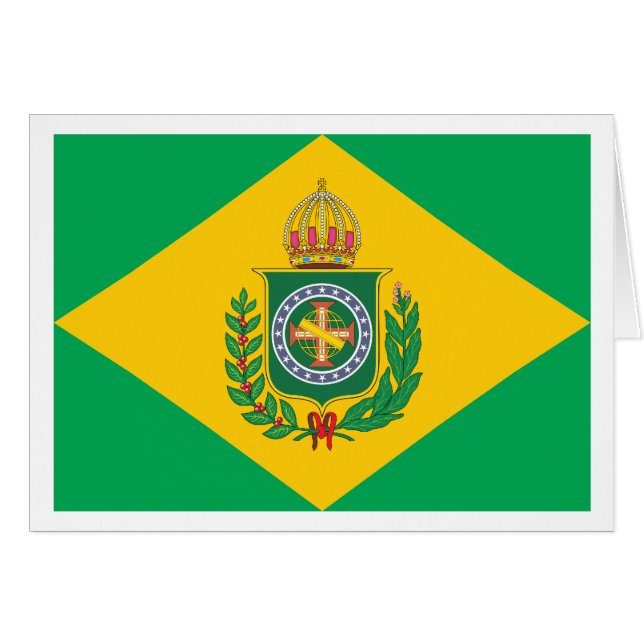 Brasilien väldeflagga hälsningskort (Framsidan Horizontal)