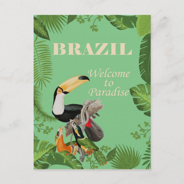 Brasilien, Välkommen till Paradise. Vykort (Framsida)