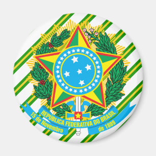 Brasilien vapensköld magnet