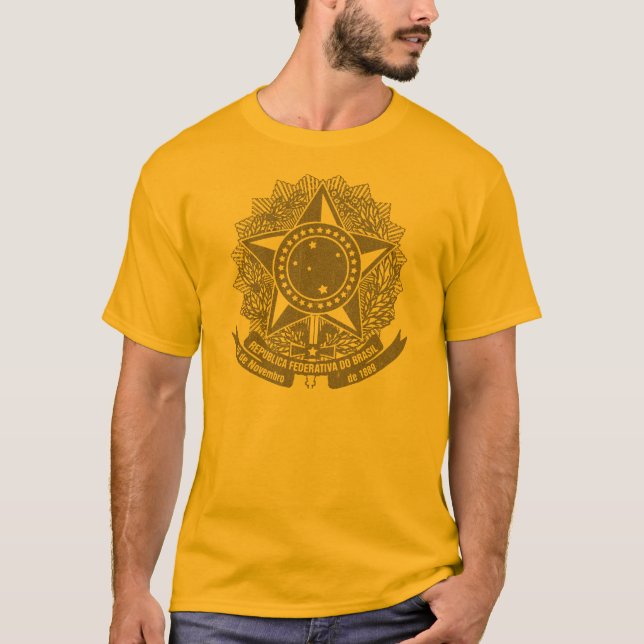 Brasilien vapensköldvintage t shirt (Framsida)