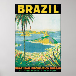Brasilien Vintage resor Poster