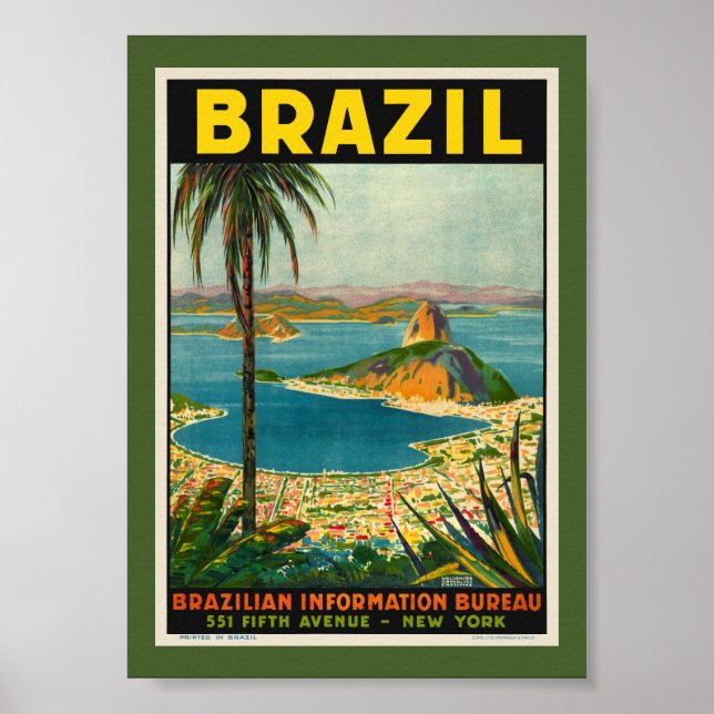 Brasilien Vintage Resor Poster 1940 (Framsidan)