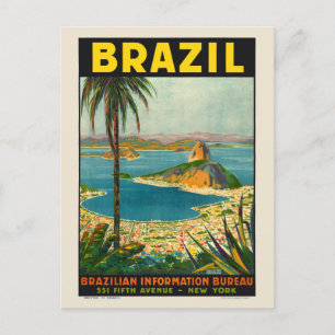 Brasilien Vintage resor Poster 1940 Vykort