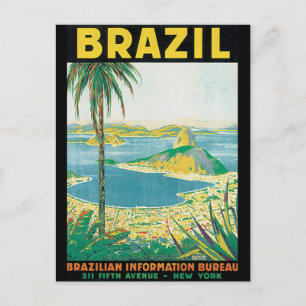 Brasilien Vintage resor Poster Vykort