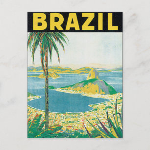 Brasilien Vintage resor Poster Vykort
