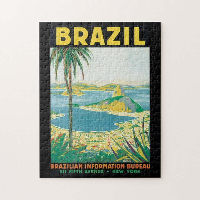 Brasilien vintage resoraffisch pussel (Vertikal)