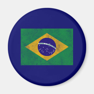 Brasilien vintageflagga magnet
