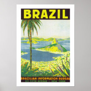 Brasilien (vit) poster