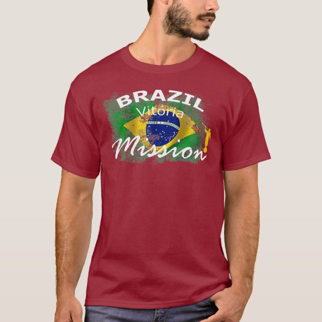 Brasilien Vitoria Mormon LDS Uppdrag missionär T Shirt (Framsida)