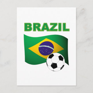 Brasilien Vm T-Shirt Flagga Vykort