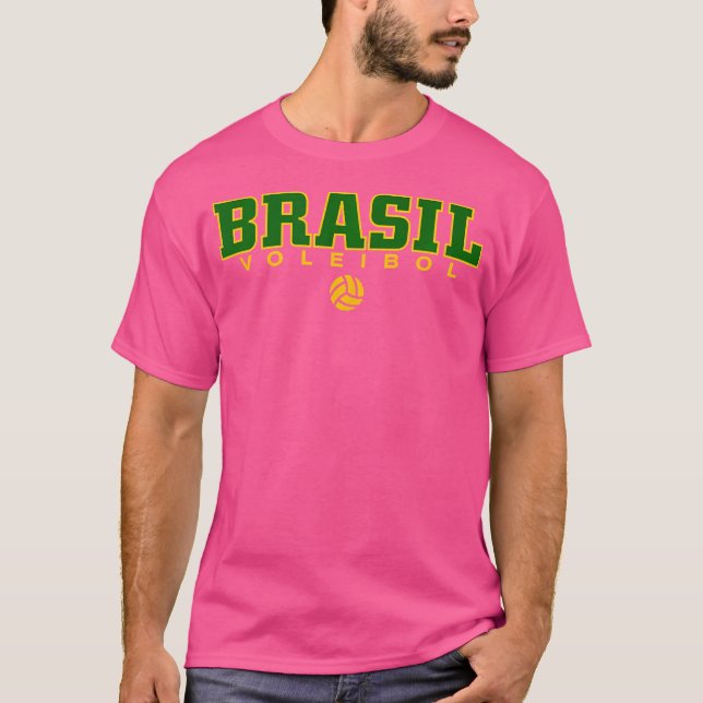 Brasilien Volleyball T Shirt (Framsida)