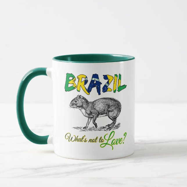 Brasilien - What's Not Kärlek Brasil Quote Mugg (Vänster)