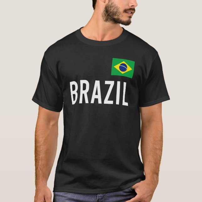 Brasilien Women Manar Kids Brasilien Flagga Souven T Shirt (Framsida)
