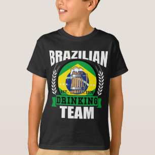 Brasiliens dryckesgrupp Funny Brasiliansk Flagga B T Shirt