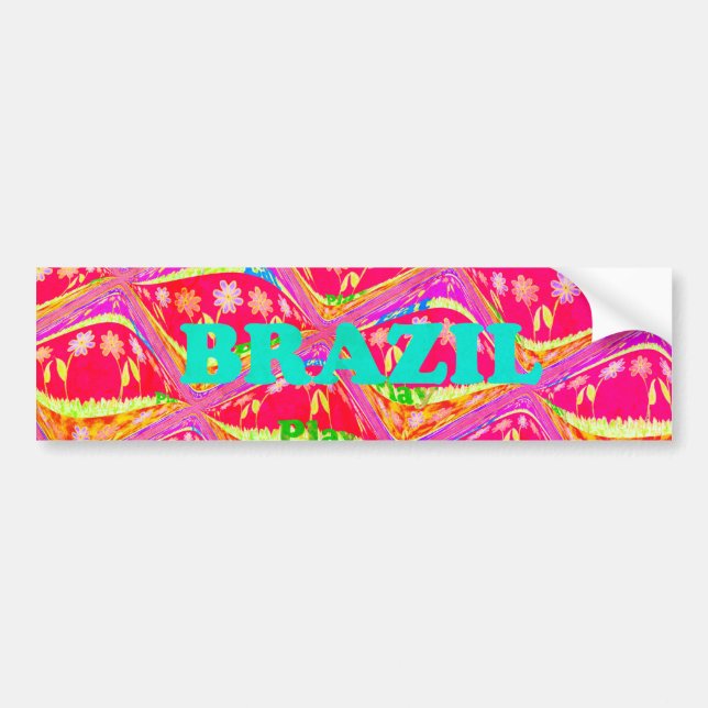Brasiliens etikettmall Bumper-etikett Bildekal (Framsidan)