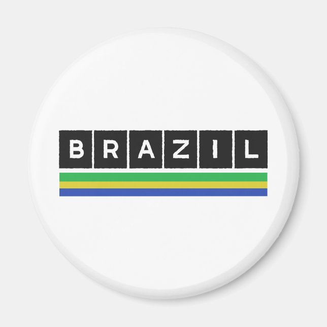 Brasiliens Färg-design! Magnet (Framsidan)