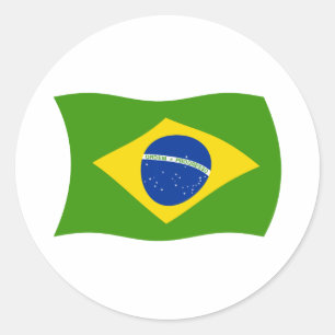 Brasiliens flagg dekal runt klistermärke
