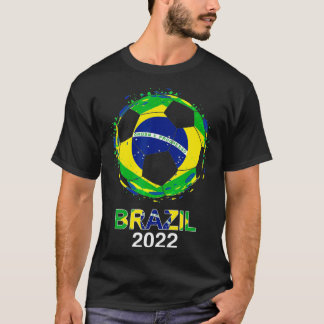 Brasiliens Flagga 2022 Understödjande brasilianskt T Shirt