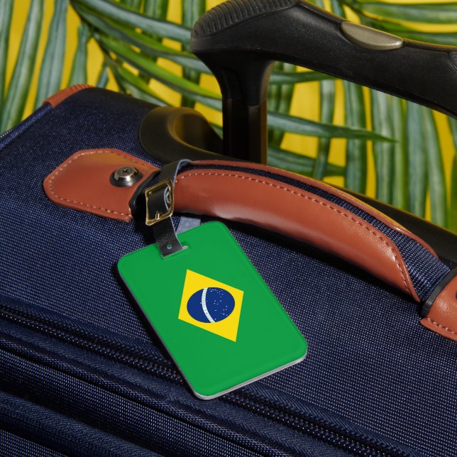 Brasiliens flagga bagagebricka (Framsida Insitu 1)