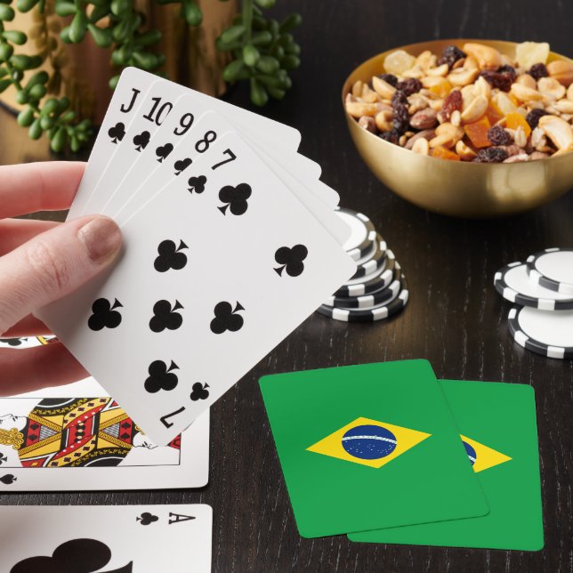 Brasiliens flagga casinokort (På plats)
