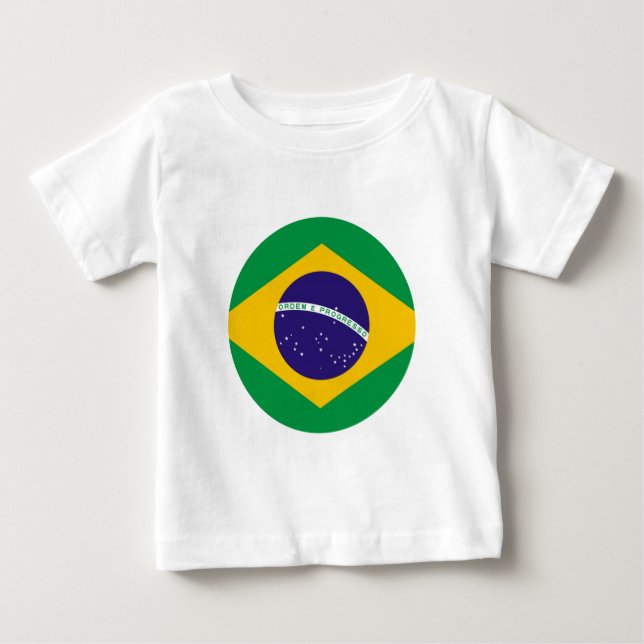 Brasiliens Flagga Circle of the MUSEUM Zazzle Tee Shirt (Framsida)