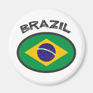 Brasiliens Flagga - Coola design! Magnet