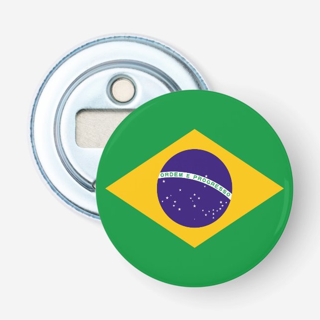 Brasiliens flagga flasköppnare (Framsidan)