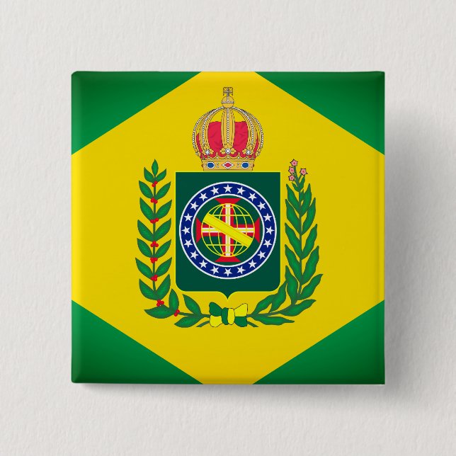 Brasiliens flagga knapp (Framsida)