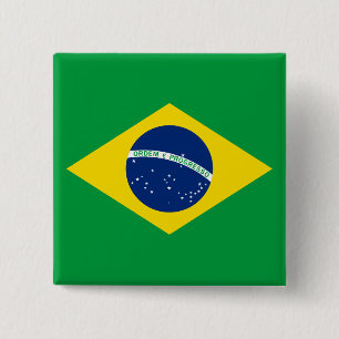 Brasiliens Flagga Knapp