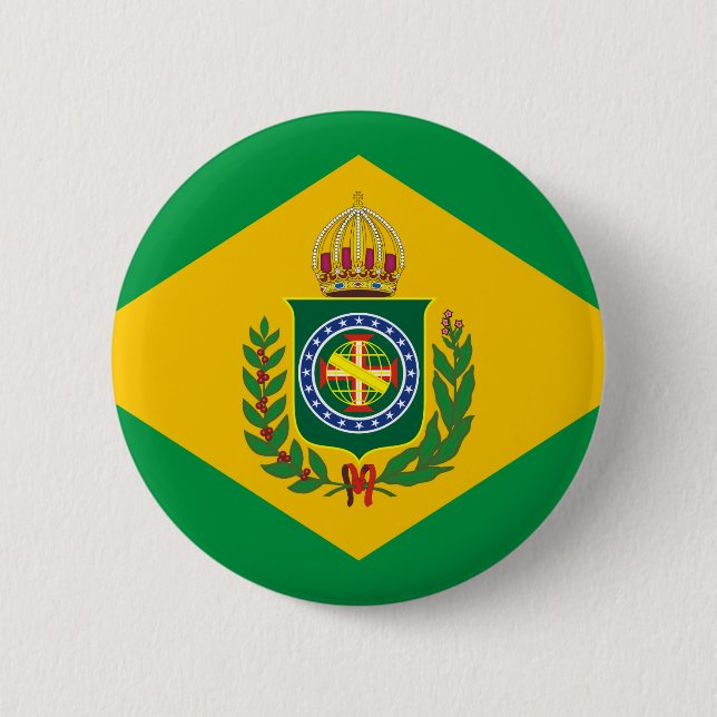 Brasiliens flagga-knapp knapp (Framsida)