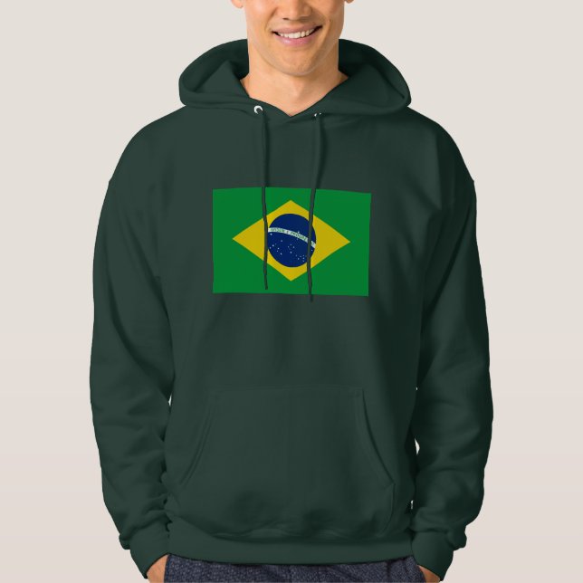 Brasiliens Flagga Munkjacka (Framsida)