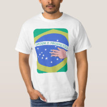 Brasiliens flagga och Lulas hand - patriotisk bras