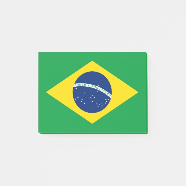 Brasiliens flagga post-it block (Framsida)