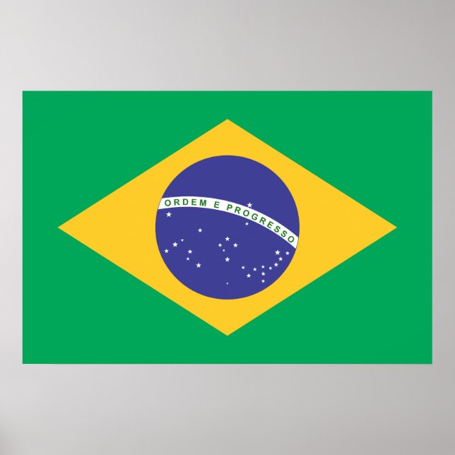 Brasiliens flagga poster (Framsidan)