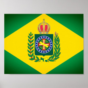 Brasiliens flagga poster