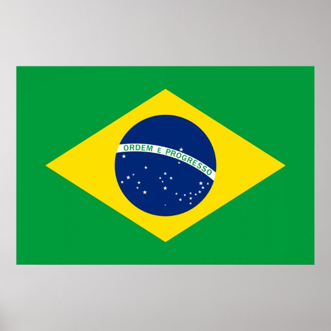 Brasiliens Flagga Poster (Framsidan)