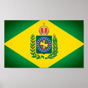 Brasiliens flagga poster