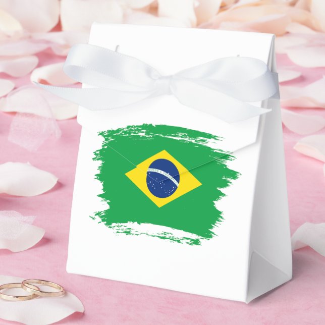 Brasiliens flagga presentaskar (Bröllop)