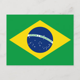 Brasiliens Flagga Vykort