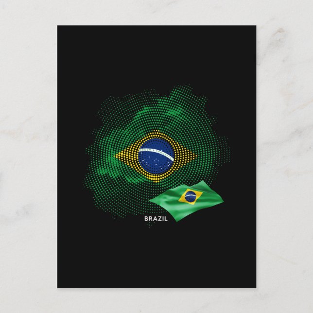 Brasiliens flagga vykort (Framsida)