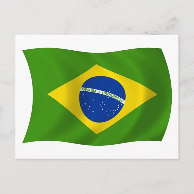 Brasiliens flagga vykort (Framsida)