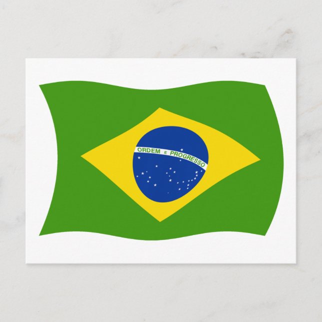 Brasiliens flagga vykort (Framsida)