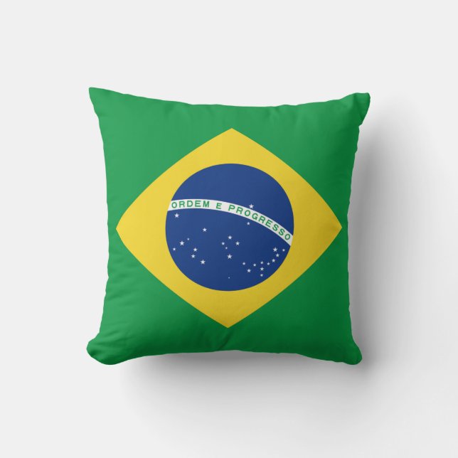 Brasiliens flagga x flaggkudde kudde (Framsida)