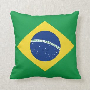 Brasiliens flagga x flaggkudde kudde