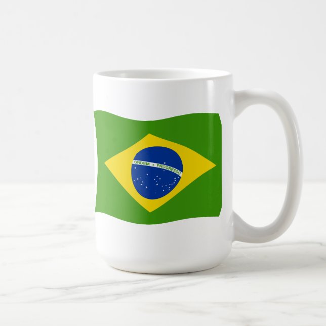 Brasiliens flaggmugg kaffemugg (Höger)