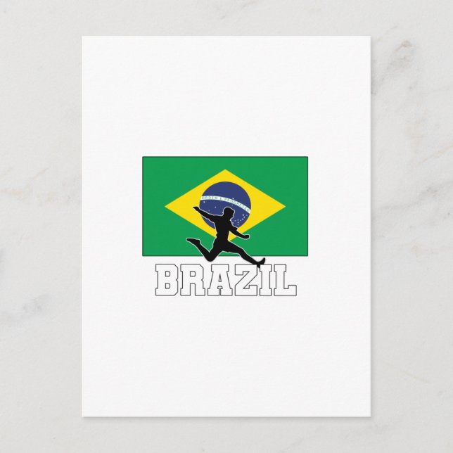 Brasiliens fotbollslag inbjudan vykort (Framsida)