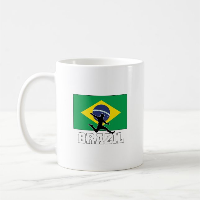 Brasiliens fotbollslag kaffemugg (Vänster)