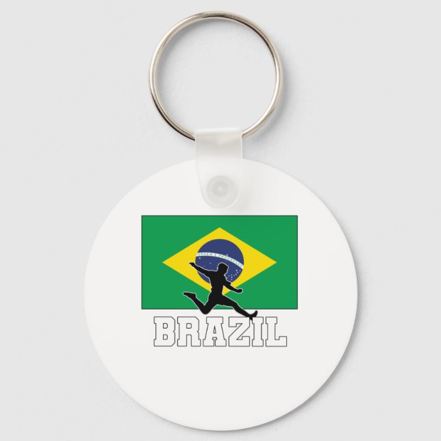 Brasiliens fotbollslag nyckelring (Framsida)